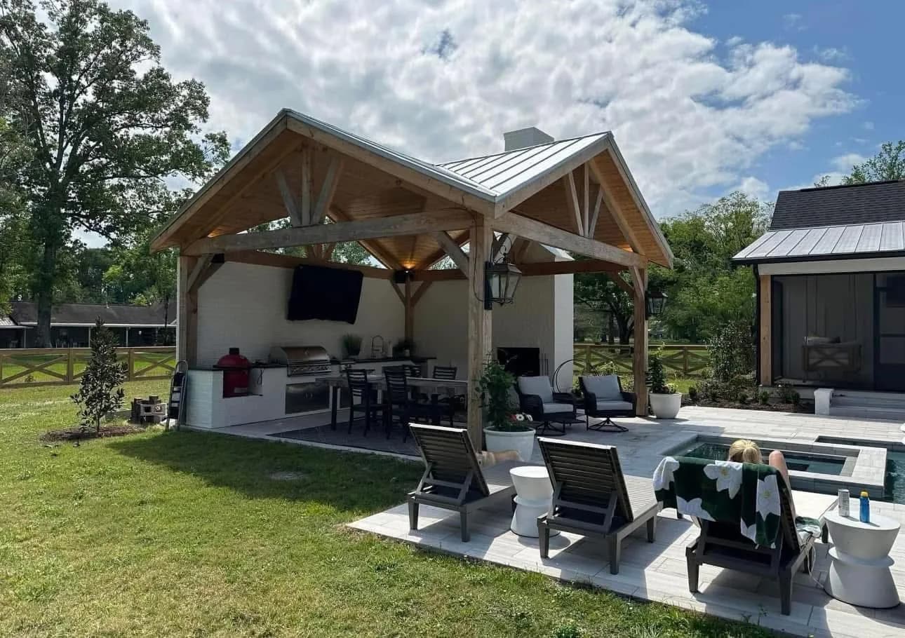 Beautifully constructed outdoor living space